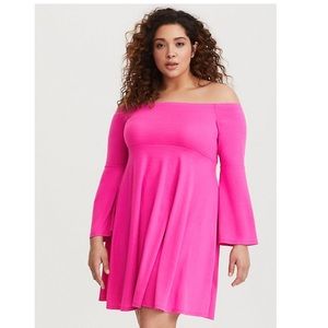 Bright Pink Skater Dress